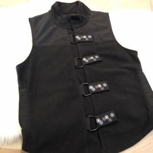 Billabong black fleece vest size medium